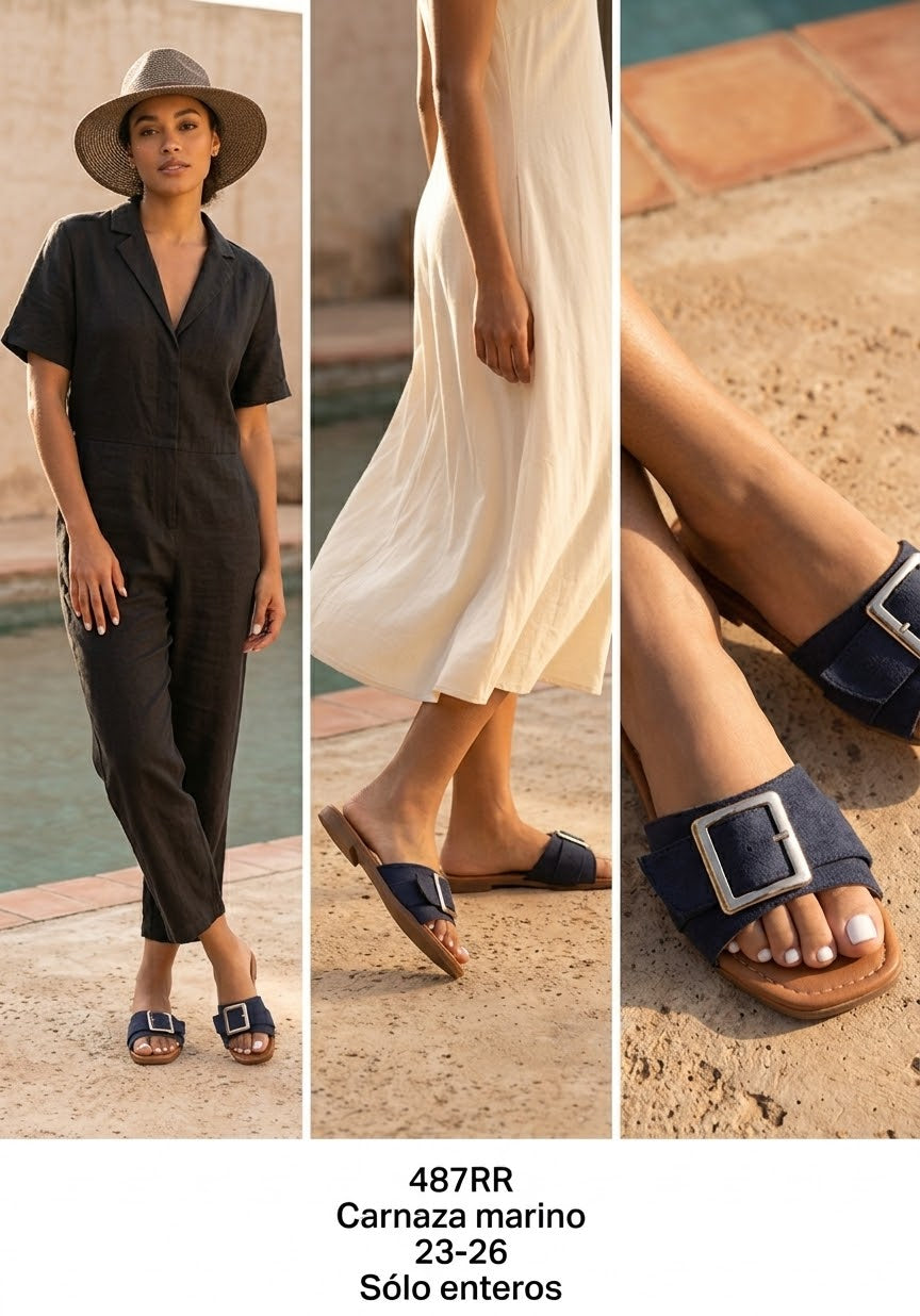 Sandalia, Calzado hecho con material sintético, calza en su punto, manejamos sólo números enteros