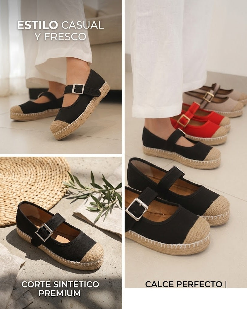 Alpargata, Calzado hecho con material sintético, calza en su punto, manejamos sólo números enteros