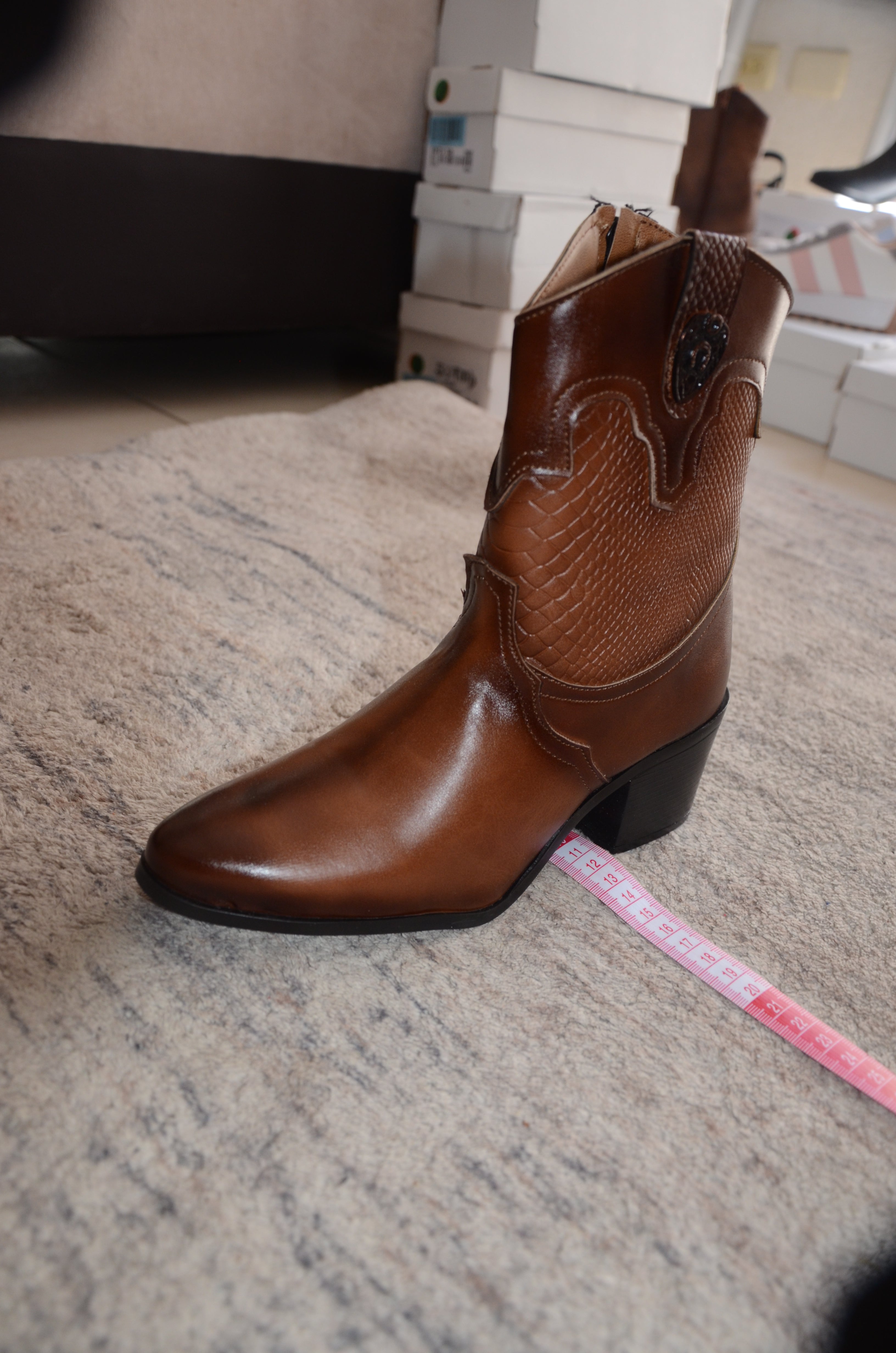 Bota Wood · Versátil y atemporal, color camel